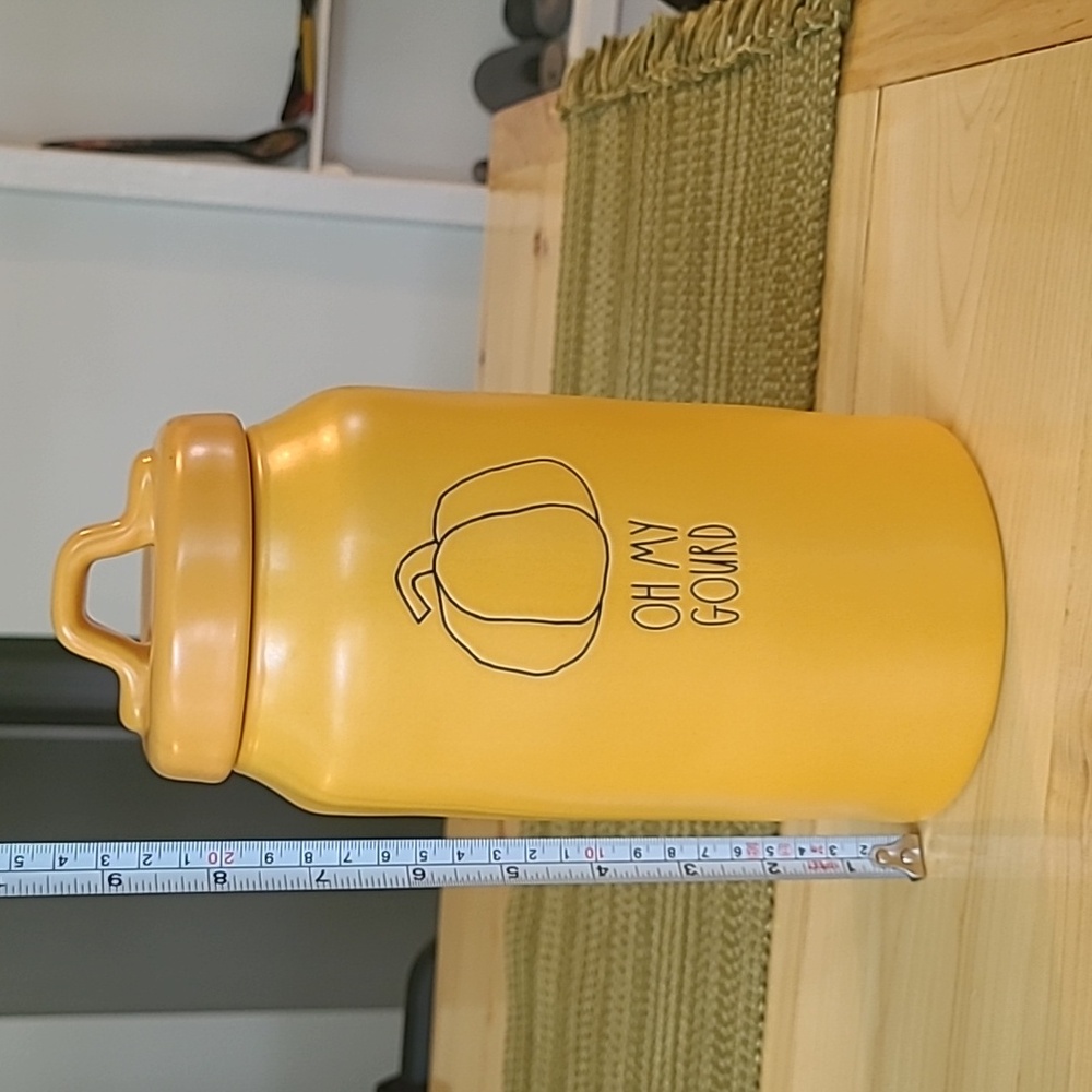 Rae Dunn Oh My Gourd Tall Canister Mustard Color - Picture 13 of 13